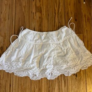 Free people white mini skirt